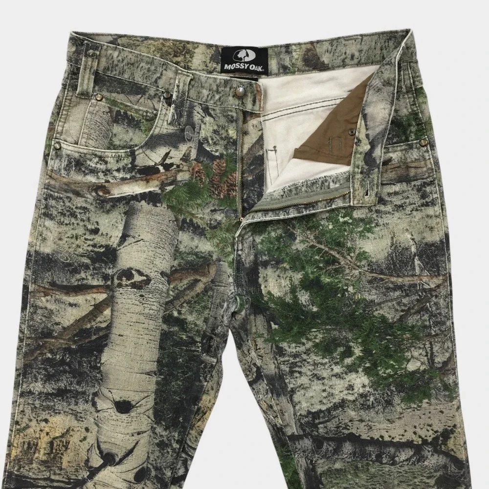Mossy Oak Mens Camo Hunting Pants Camouflage Cotton Outdoor Work Trousers 34x32
